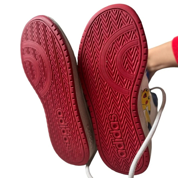 Pokémon x adidas Basketball Sneakers Size 2 Pikachu Blue White Red High Tops - Picture 8 of 8